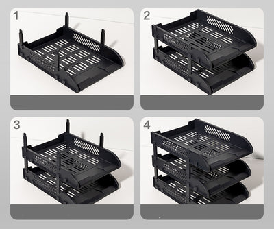 TAVITE SUPRAPOZABILE CU DISTANTIER 3BUC/SET NEGRE DELI