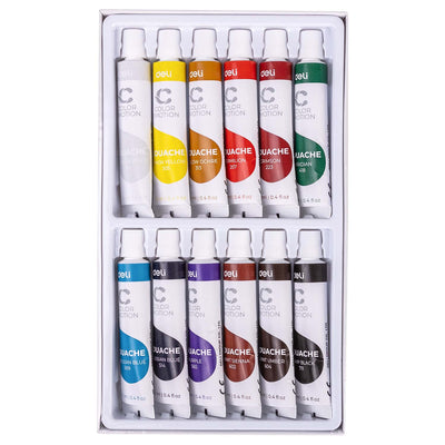 TEMPERA 12 CULORI 12ML DELI