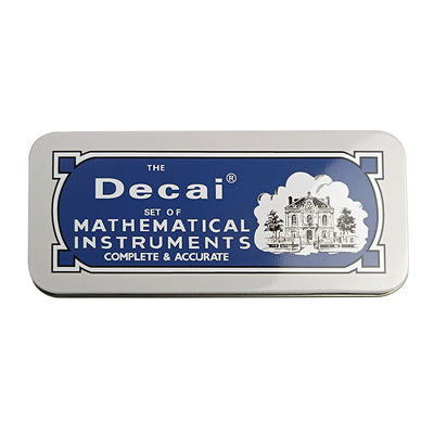 Trusa geometrie 9 piese, cutie metal EVOffice