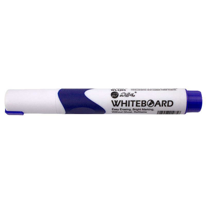 Whiteboard marker albastru cu grip Willgo