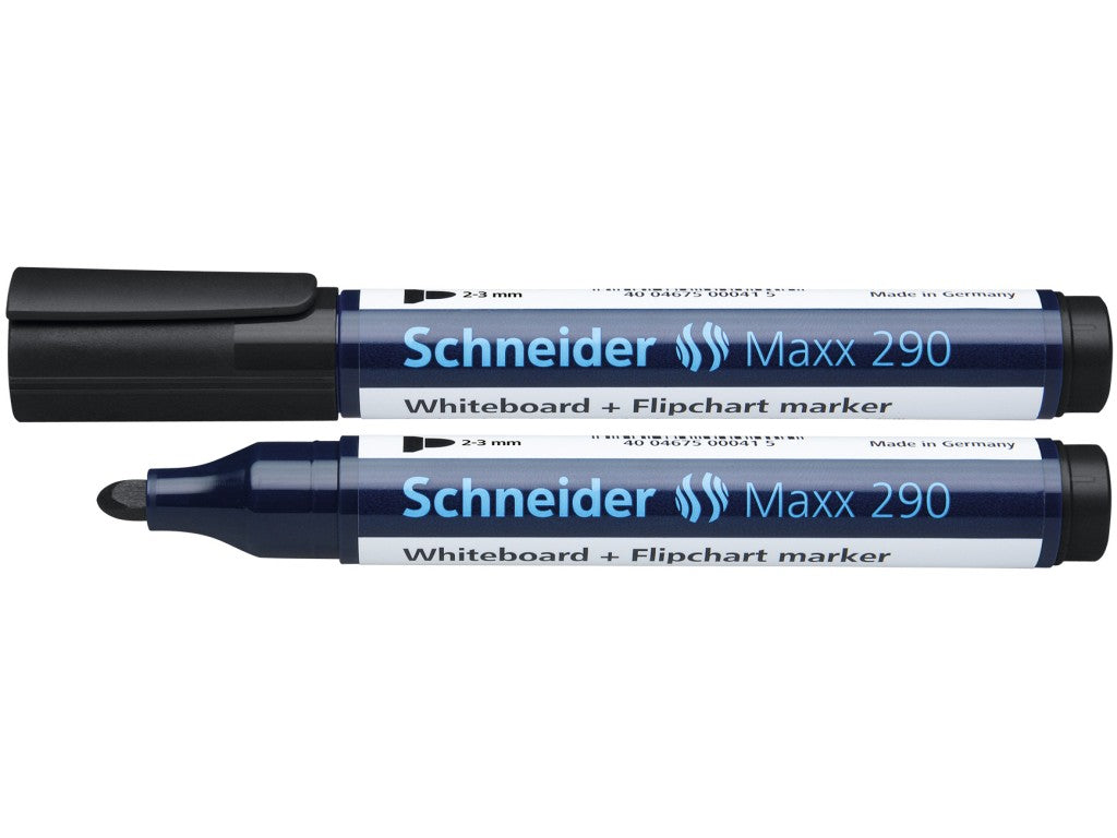 Whiteboard si flipchart marker negru Schneider