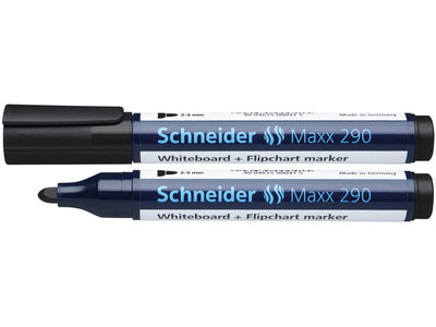 Whiteboard si flipchart marker negru Schneider
