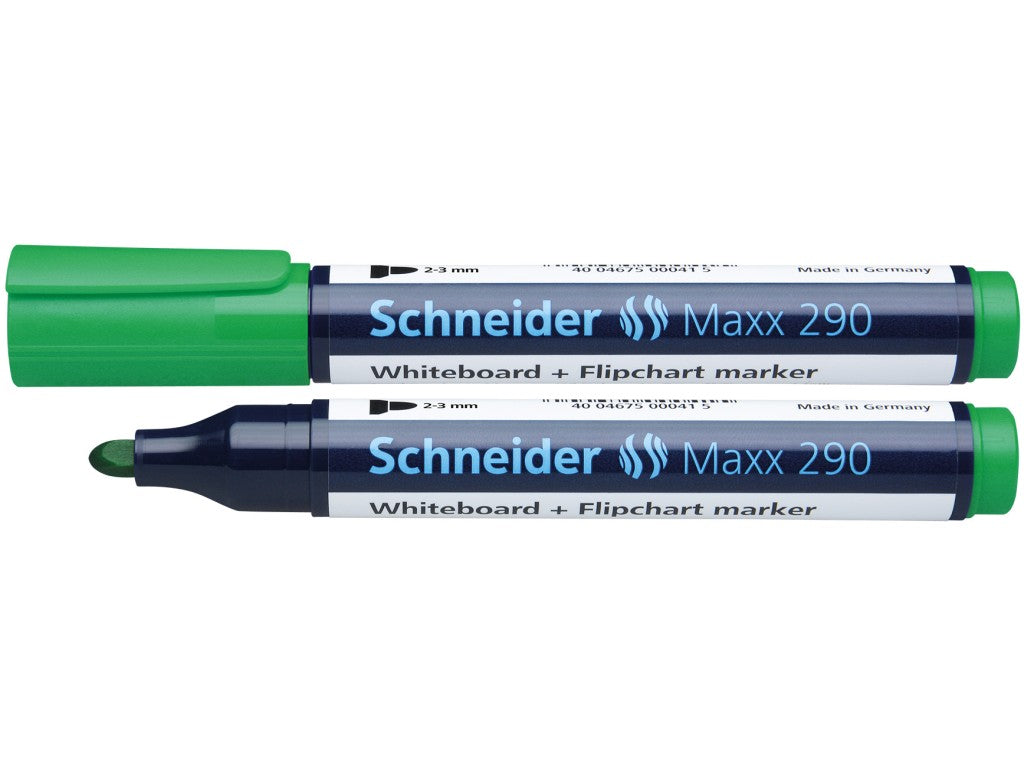 Whiteboard si flipchart marker verde Schneider